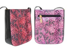 Luigi Umhängetasche Damen rosa rot Kunstleder kleine Schultertasche