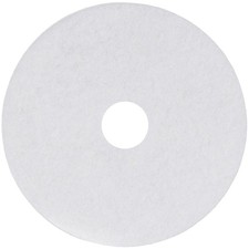 Case of 5 Sanico MVP Base Hit 17" White Polishing Floor Pad Super Polish