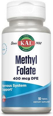 Methyl Folate 400 Mcg DFE, 5-MTHF Active Form Vitamin B9, Folic Acid Supplement,