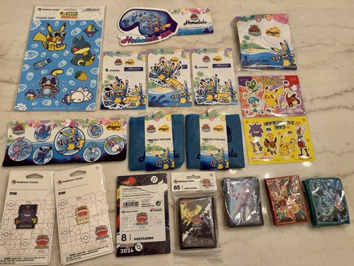 Large Lot 2024 International & World Pokemon Championship Honolulu Sticker Pins - Picture 1 of 8