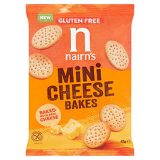 Nairn's Gluten Free Mini Cheese Bakes - 45g - Wholegrain Oats - Pack of 6