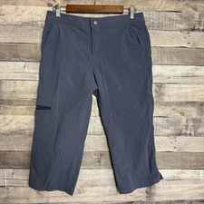 Coolibar Women's Khaki Capri Pants Sun Protection UPF 50+ Size Small Blue