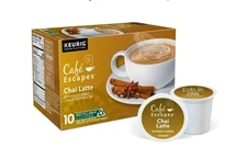 Café Escapes, Chai Latte K-Cup Coffee Pods, 10 Count