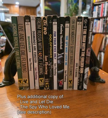 Ian Fleming 007 JAMES BOND Vtg Lot of 16 Paperback Books Good to VG - REDUCED