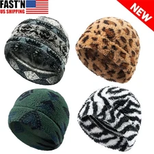 Tactical Camo Thermal Skull Cap Winter Warm Skiing Fleece Beanie Hat Men Womem