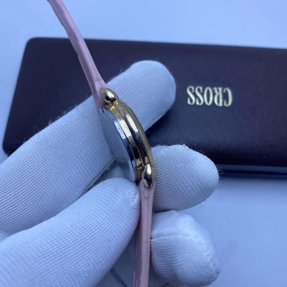 RELOJ GROVANA VINTAGE NUEVO PARA MUJER HECHO EN SUIZA CHAPADO EN ORO FASE LUNAR PEQUEÑO 24mm Foto 4 de 4