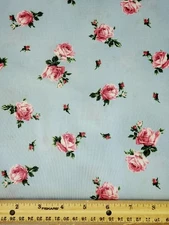 Rosette Rose Buds Blue