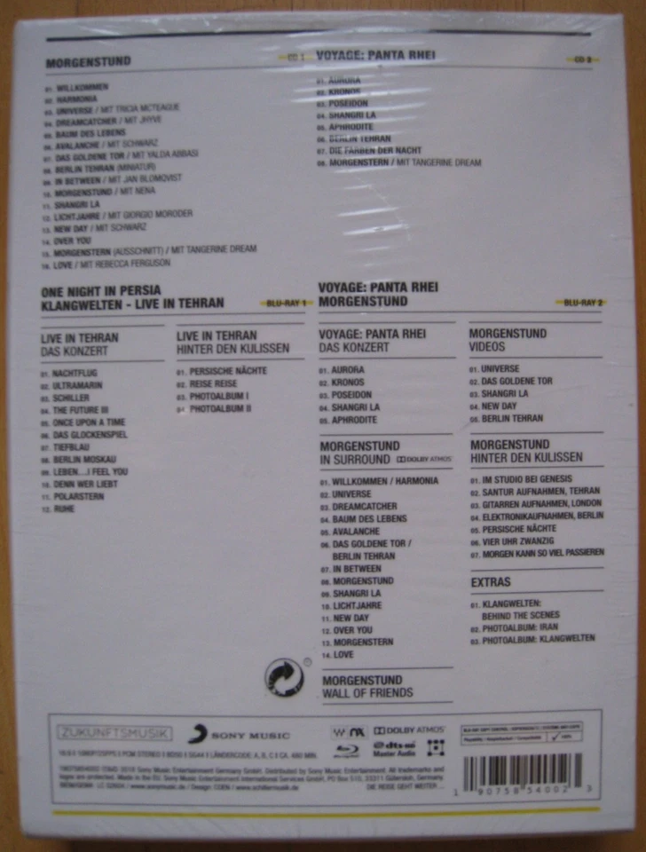 SCHILLER - Morgenstund - GER Box Set 2xCD + 2xBlu-ray - 2019 - sealed - MINT !!! - Bild 2 von 3
