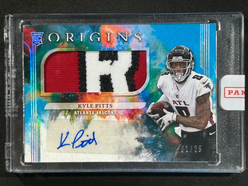 2021 Panini Origins Kyle Pitts RC #160 RPA Rookie Patch Auto 1/25 "R" Nameplate