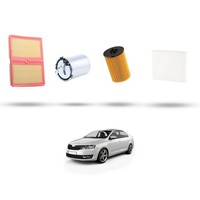 Hoffcar Wartungskit - 4 Filter FüR Skoda Rapid (NH3, NH1) 1.6 TDI 85KW Ab 201