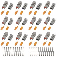 Deutsch DTM Grey 2 Pin Connectors 12 Sets, Waterproof Electrical Wire Connect...