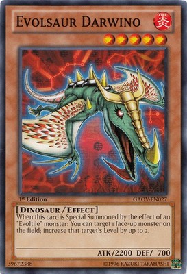 Evolsaur Darwino - GAOV-EN027 - Common - 1st Edition - Heavily Played