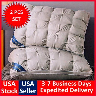 Queen Size Pillow Set of 2 Soft Gel Cushions for All Sleeping Positions UPGRADED