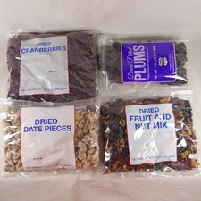 5 Lbs Dried Fruit and Nut Mix Cranberries Dates Plums Walnuts Raisins Cherries