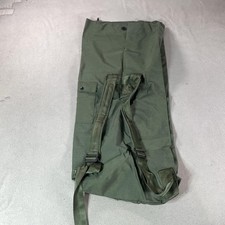 Vintage Military Duffel Bag Green 36" Nylon US Soft Case Backpack Army 80s