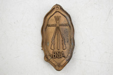 BSA VINTAGE BICYCLE BRASS METAL HEADBADGE