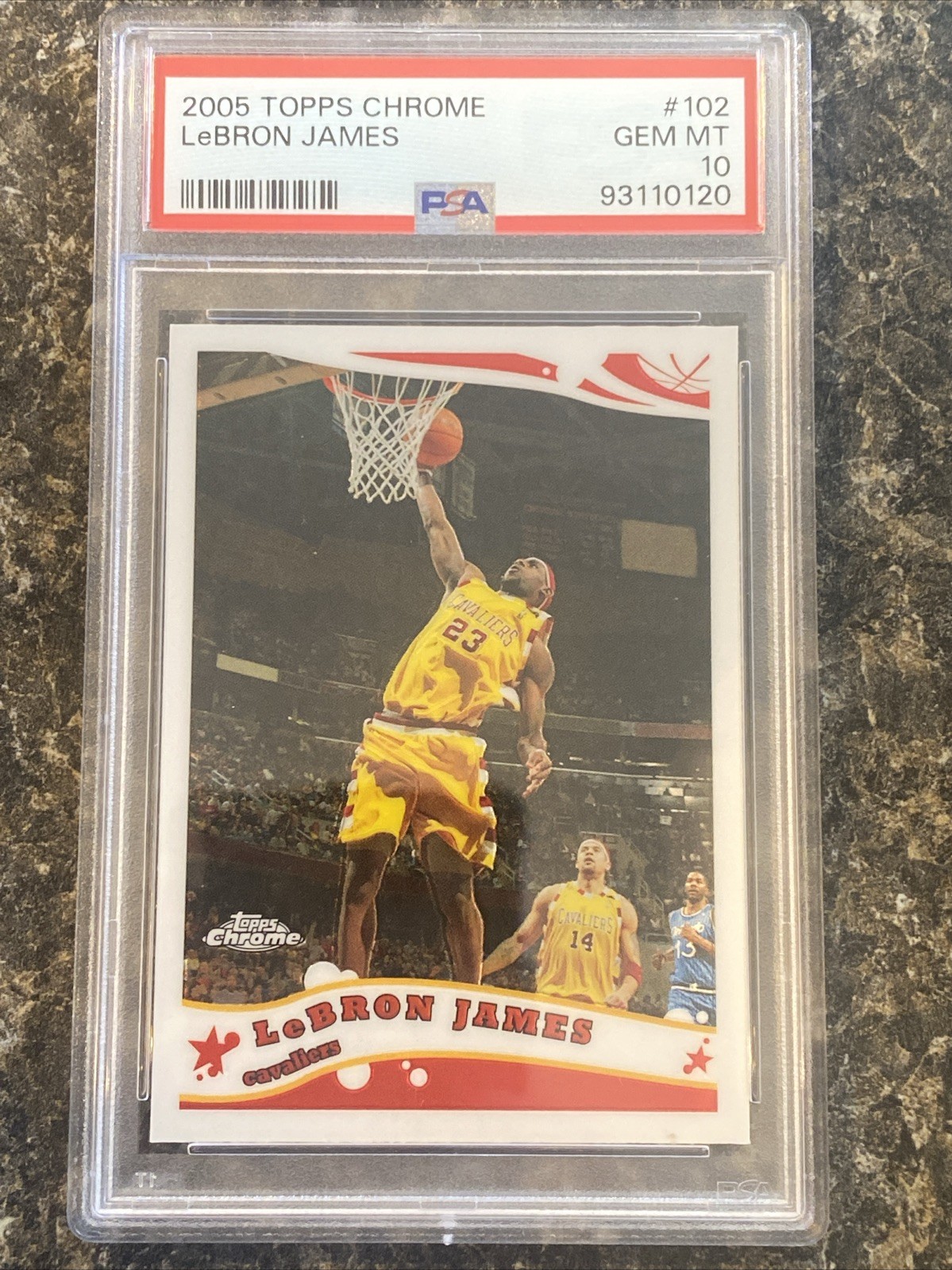 2005 Topps Chrome Lebron James PSA 10