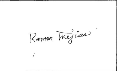 -Roman Mejias- (d.2023) Signed/Autograph/Auto Index Card Pittsburgh Pirates MLB