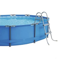 Image of BESTWAY FLOWCLEAR 33 inch ABOVE GROUND METAL FRAME SWIMMING POOL STEP LADDER