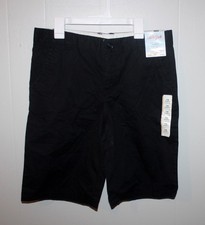 Cat  Jack Flat Front Black Shorts Size 16 NWT Adjustable Waist