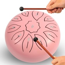 Steel Tongue Drum 6 Inch 11 Notes C Major 440 Hz Rain Hand Pan Drum Music Book
