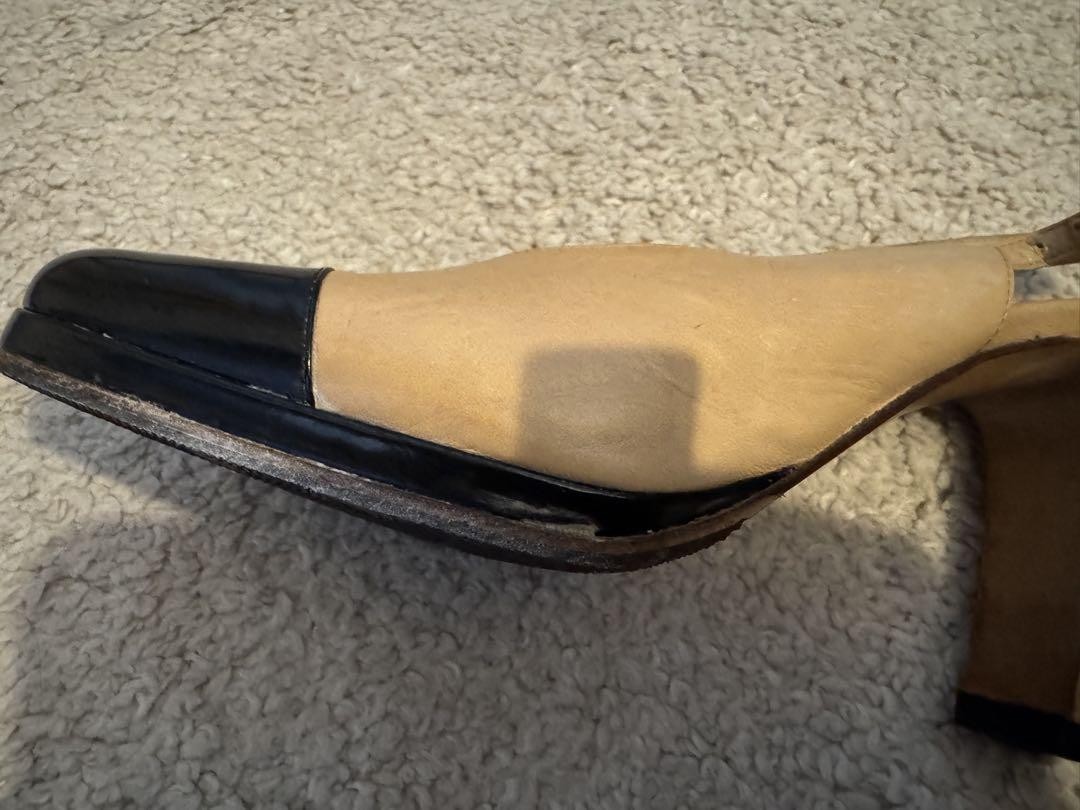 Chanel Heeled Sling-back Shoes Bicolor Size 36.5 US About6.5 For Women thumbnail 20