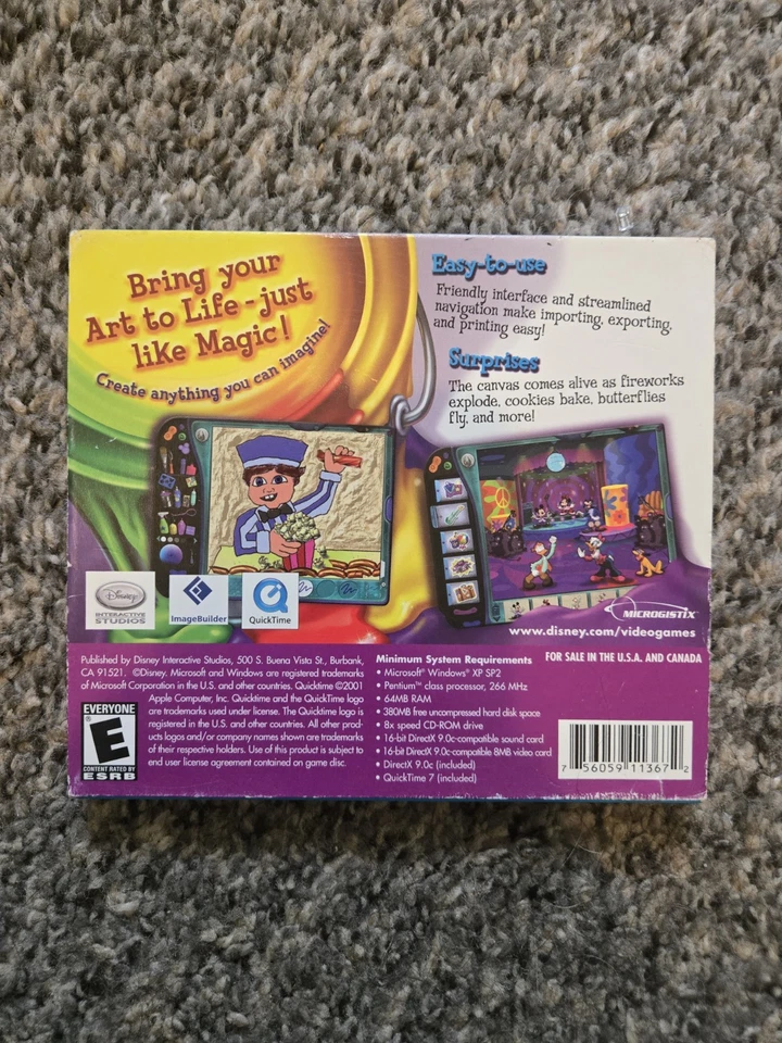 Disney’s Magic Artist Deluxe PC Interactive Art MAC Window 2001 Drawing Mickey - Image 2 of 4