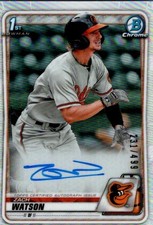 2020 Bowman Chrome Baseball ZACH WATSON 1st RC Auto Refractor #/499 ORIOLES Card
