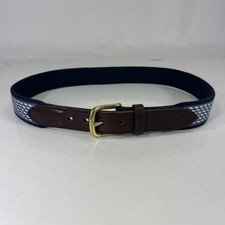 Vineyard Vines Blue Whale Logo Belt - Made in USA - Size 30
