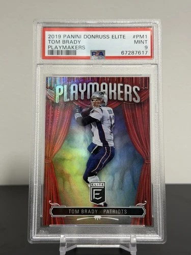 2019 Panini Donruss Elite - Playmakers Tom Brady #PM-1 PSA 9
