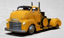 ABS Like Resin 3D Printed Custom COE Rat Rod Truck Curbside Model Kit