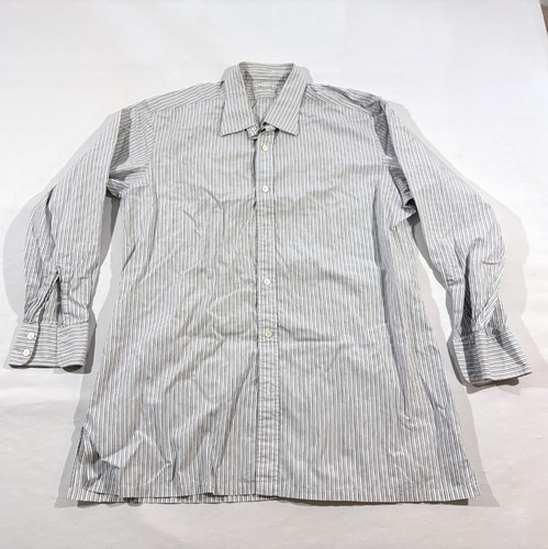 CHARVET VTG White Shirt Long Sleeve Cotton Striped Dress Shirt Sz L 16.5 FRANCE - Picture 2 of 9