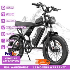 YVY 20" Fat Tire Electric Bike 1500W 48V 20Ah Durable Mountain Ebike for Adults