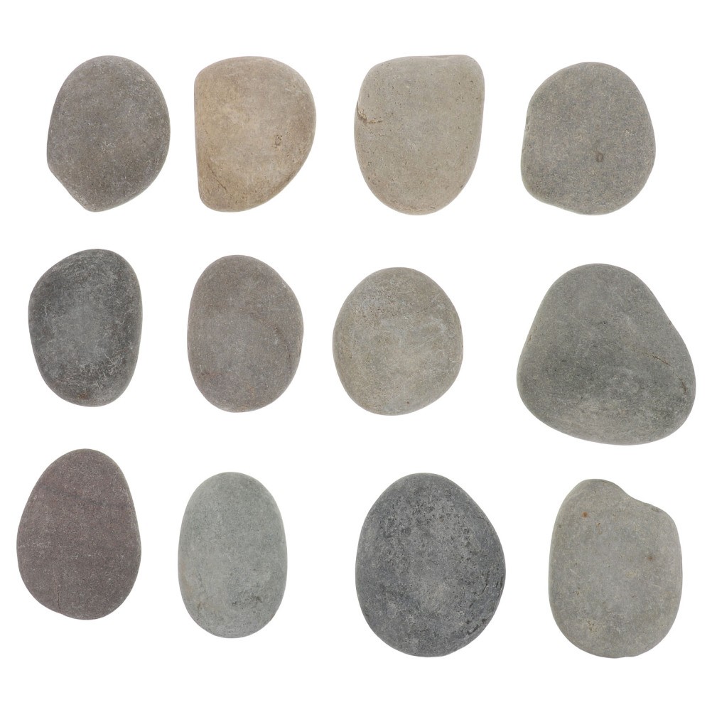 12 große Steine ​​zum Bemalen – 5–8 cm große Flusssteine ​​– natürliche flache