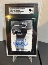 Dylan Carlson 2021 Topps Archives 🔥 Auto Snapshots Negative /25  🔥 SP RC SGC 9