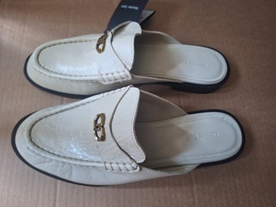 MASSIMO DUTTI, Pantolette, Sandale, beige 38, neu, Leder, Mokassins 