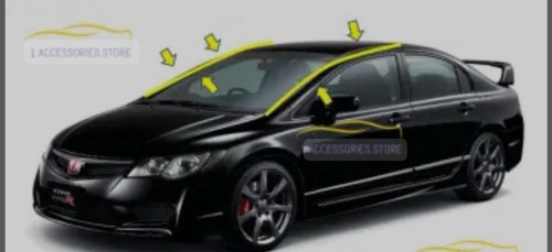 Honda Civic FD1 FD2 Custom rubber cover mirror large side front pair left right - Picture 4 of 4