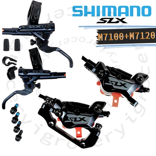 Shimano SLX BL-M7100 + BR-M7120 4-Piston Disc Brake Caliper Set (LF/RR) New
