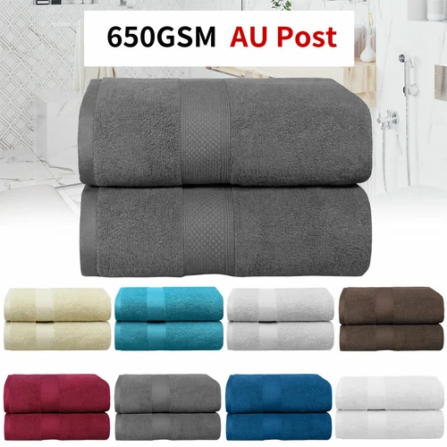 Jumbo Large Bath Sheets 100% Cotton Soft Shower Towels 650GSM Hotel Quality