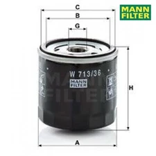 Oil filter Mann filter W713/36 for Ford Ranger Mazda