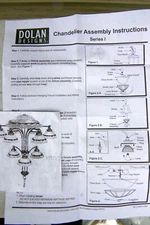 NIB Parts Dolan Designs Alabaster + Metal Ring G1800 7" Shades & G1802 18" Bowl