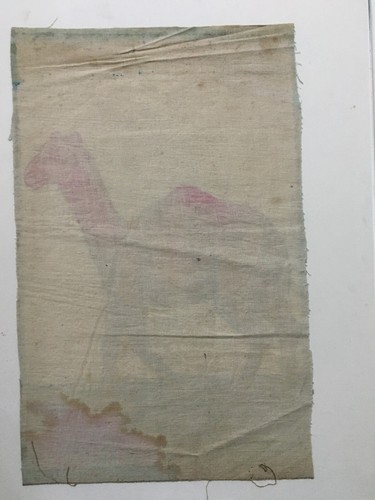 India Vintage PINTURA CAMEL Hecho a mano en tela 7,50 pulgadas x 12 pulgadas (1111115) - Imagen 5 de 5