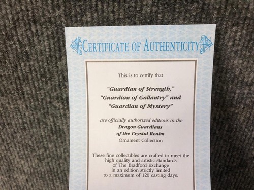 Bradford Exchange Dragon Guardians of the Crystal Realm Ornaments with COA - Picture 5 of 5