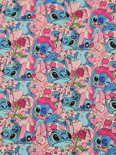 Disney Fabric Lilo & Stitch 100% Cotton Multiple Sizes Stitch & Angel clearance - Picture 37 of 93