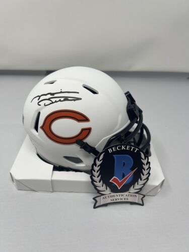 Mike Ditka Signed Chicago Bears Lunar Eclipse Riddell Mini Helmet Beckett COA 2
