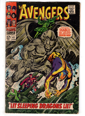 AVENGERS #41 (1967) - GRADE 5.0 - DIABLO BLACK WIDOW & HERCULES APPEARANCE!