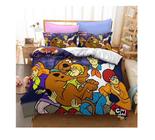 Funny Scooby Doo Cartoon Movies ver2 Full Bedding Duvet Cover Set (4pcs) - 第 1/1 張圖片