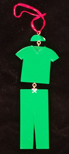 Resin Christmas Scrubs - Ornament / Decoration / Display / Plaque 6-1/2" High