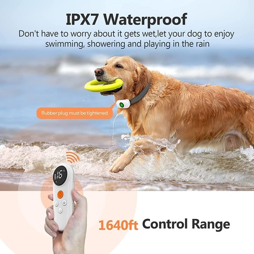 Anti Bark Pet Dog Training Collar Remote Control Obedience Collar E-Collar USB - Picture 5 of 6
