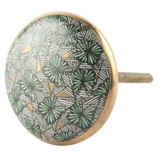 Set Di 10 Maniglie In Ceramica A Forma Di Farfalla Verde Per Cassetti E Armadi